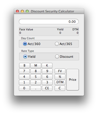 Bank Bill Pricer OSX Image